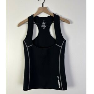 HEAD Athletic Neoprene Sauna Tank Top Racerback Activewear‎ Top Black Medium